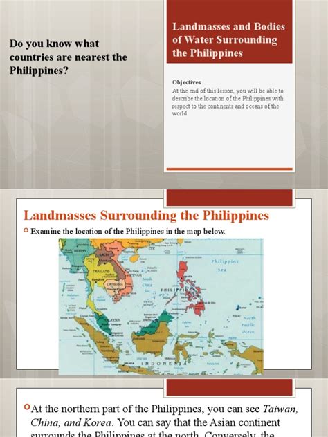 what are the landmasses surrounding the philippines